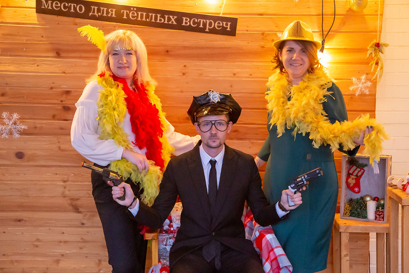 Новогоднее украшение зала для корпоратива в Львове